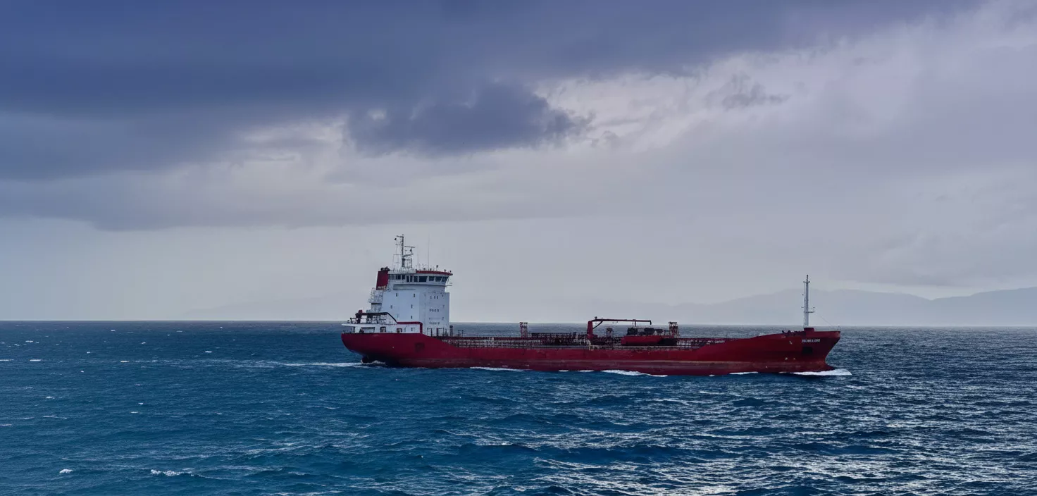 Tanker ship at sea